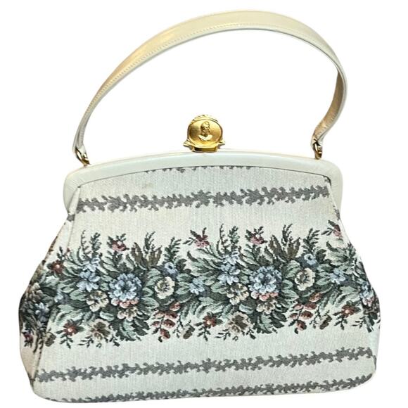 1960s Vintage Bienen Davis | Floral Tapestry Bag. Original packing! - Picture 1 of 15